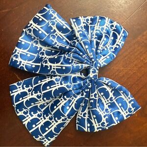 New Dior design Blue and White Hair Bow
